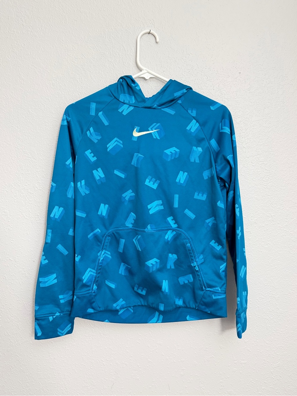 Nike Turquoise Blue Therma-FIT Pullover Hoodie